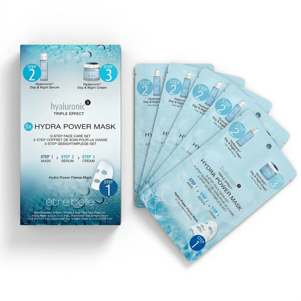 Hyaluronic ³ Hydra Power Maske 3-Step Face Care Set 5 Mask-Box