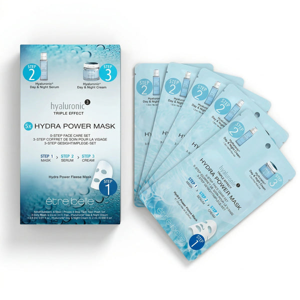 Hyaluronic ³ Hydra Power Maske 3-Step Face Care Set 5 Mask-Box