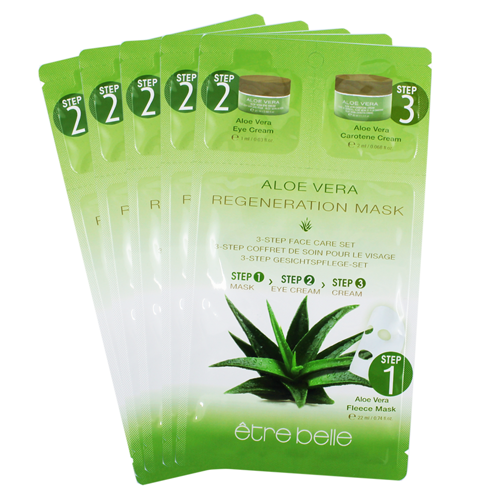 Aloe Vera Regeneration Mask 3-Step-Facecare-Set ( 1 Pack including 5 pieces)
