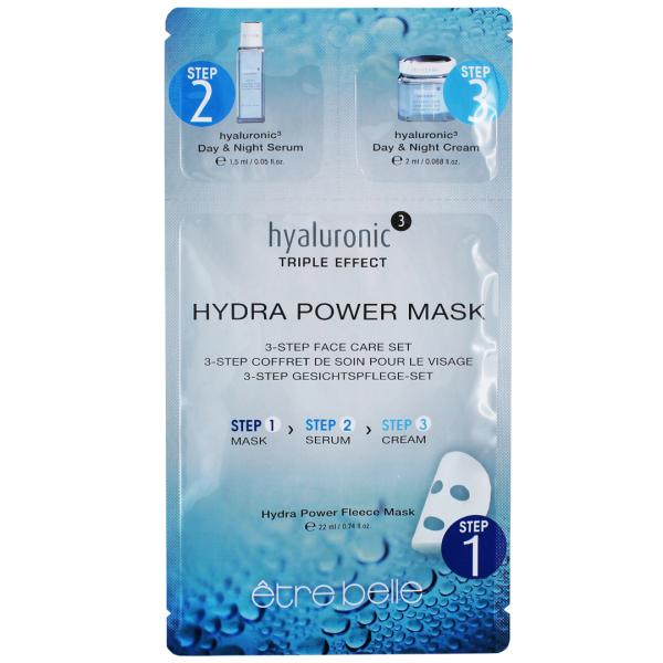 Hyaluronic ³ Hydra Power Maske 3-Step Face Care Set 5 Mask-Box